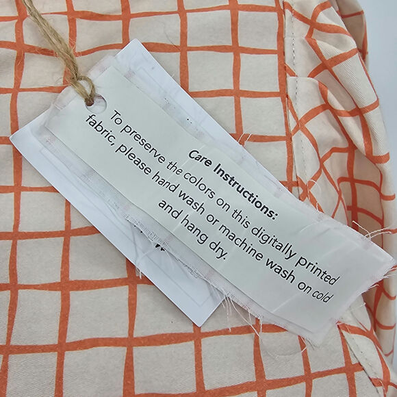 Miller Sustainably Made Woman size XS/S Millie Blouse in Windowpane Orange NEW - Picture 6 of 7